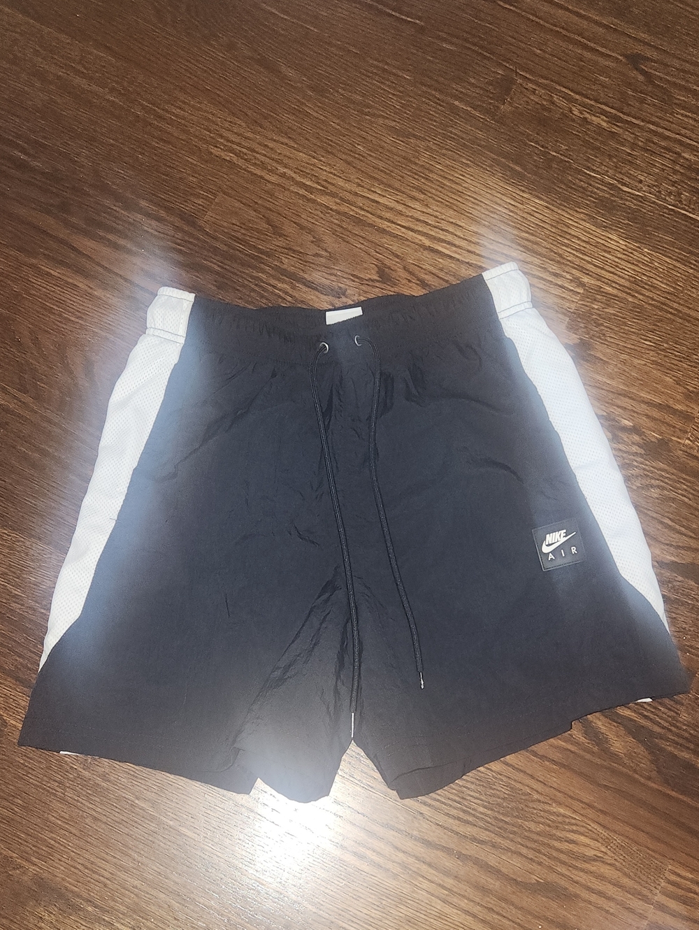 Nike Black Men's Athletic Shorts with White Side Panels
